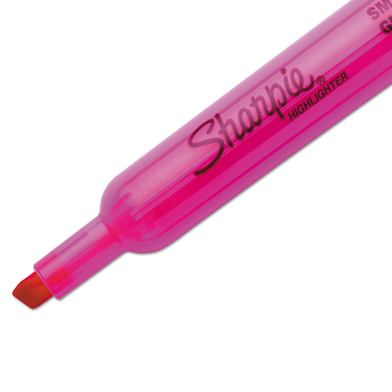 Sharpie Tank Style Highlighters, Pink Ink, Chisel Tip, Pink Barrel, Dozen