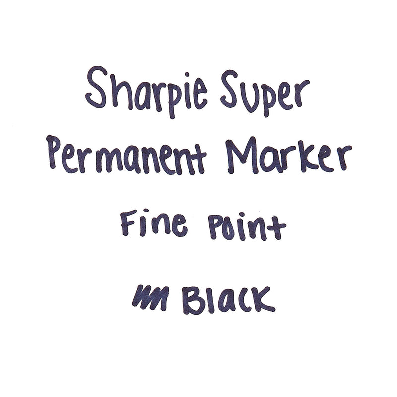 Sharpie Super Permanent Marker, Fine Bullet Tip, Black, Dozen