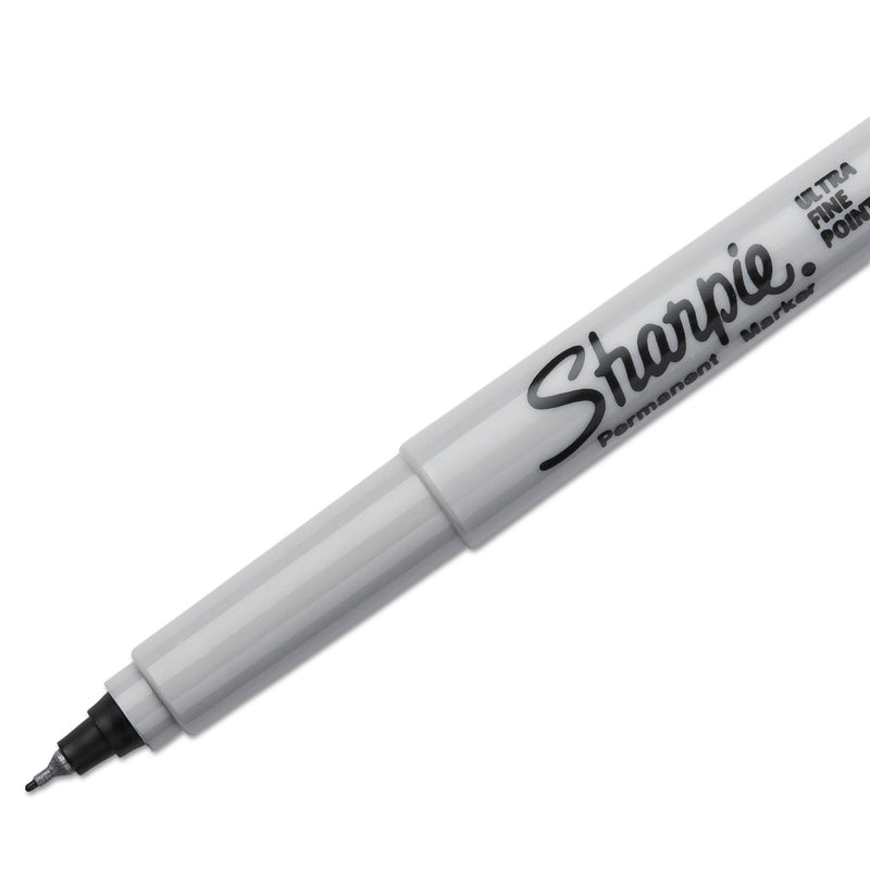 Sharpie Ultra Fine Tip Permanent Marker, Extra-Fine Needle Tip, Black, 5/Pack