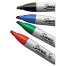 Sharpie Chisel Tip Permanent Marker, Medium Chisel Tip, Black, 4/Pack