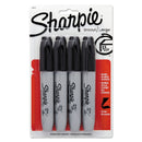 Sharpie Chisel Tip Permanent Marker, Medium Chisel Tip, Black, 4/Pack