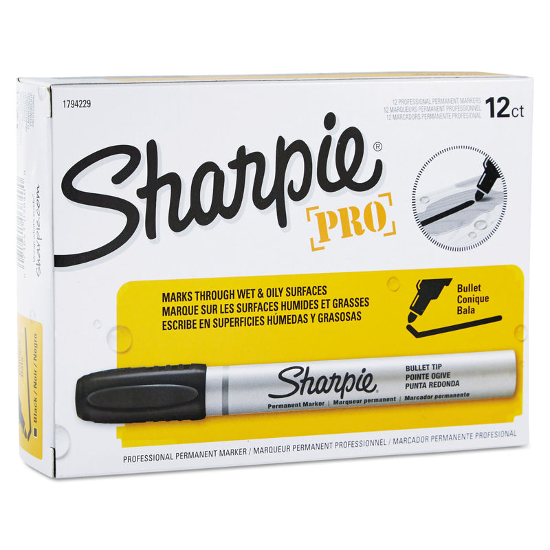 Sharpie Durable Metal Barrel Permanent Marker, Medium Bullet Tip, Black