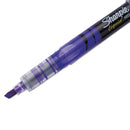 Sharpie Liquid Pen Style Highlighters, Fluorescent Purple Ink, Chisel Tip, Purple/Black/Clear Barrel, Dozen