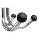 Alba Chromy Coat Stand, 12 Knobs, 16w x 16d x 70.5h, Chrome/Black