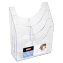 Rubbermaid Optimizers Multipurpose Six-Pocket Organizer, 9.75w x 4.25d x 12h, Clear