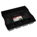 Rubbermaid Regeneration Deep Drawer Organizer, Eight Compartments, 14.88 x 11.88 x 2.5, Plastic, Black