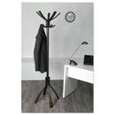 Alba Cafe Wood Coat Stand, Ten Peg/Five Hook, 21.67w x 21.67d x 69.33h, Espresso Brown