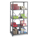 Safco Commercial Steel Shelving Unit, Five-Shelf, 36w x 24d x 75h, Dark Gray