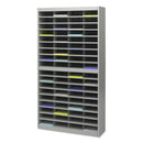 Safco Steel/Fiberboard E-Z Stor Sorter, 72 Compartments, 37.5 x 12.75 x 71, Gray