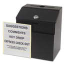 Safco Steel Suggestion/Key Drop Box with Locking Top, 7 x 6 x 8.5, Black Powder Coat Finish