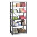 Safco Commercial Steel Shelving Unit, Six-Shelf, 36w x 18d x 75h, Dark Gray