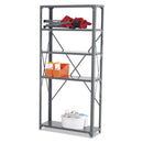 Safco Commercial Steel Shelving Unit, Five-Shelf, 36w x 12d x 75h, Dark Gray