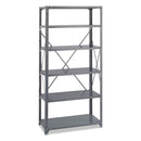 Safco Commercial Steel Shelving Unit, Six-Shelf, 36w x 18d x 75h, Dark Gray