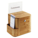 Safco Bamboo Suggestion Boxes, 10 x 8 x 14, Natural