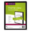 Smead Frame View Poly Two-Pocket Folder, 100-Sheet Capacity, 11 x 8.5, Clear/Black, 5/Pack