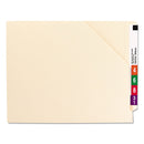 Smead End Tab Jackets with Reinforced Tabs, Straight Tab, Letter Size, 14-pt Manila, 50/Box