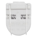 Advantus Wall Clips for Fabric Panels, 60 Sheet Capacity, White, 10/Box
