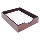 Carver Hardwood Stackable Desk Trays, 1 Section, Letter Size Files, 10.25" x 12.5" x 2.5", Mahogany
