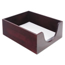 Carver Double-Deep Hardwood Stackable Desk Trays, 1 Section, Letter Size Files, 10.13" x 12.63" x 5", Mahogany
