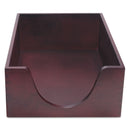 Carver Double-Deep Hardwood Stackable Desk Trays, 1 Section, Legal Size Files, 10.13" x 12.63" x 5", Mahogany