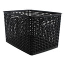 Advantus Weave Bins, 13.88 x 10.5 x 8.75, Black, 2/Pack