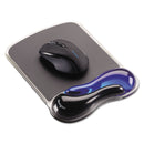 Kensington Duo Gel Wave Mouse Pad with Wrist Rest, 9.37 x 13, Blue