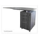 Safco Medina Laminate Pedestal, Left or Right, 3-Drawers: Pencil/Box/File, Legal/Letter, Gray Steel, 15.5" x 18.13" x 26.63"