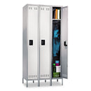 Safco Single-Tier, Three-Column Locker, 36w x 18d x 78h, Two-Tone Gray
