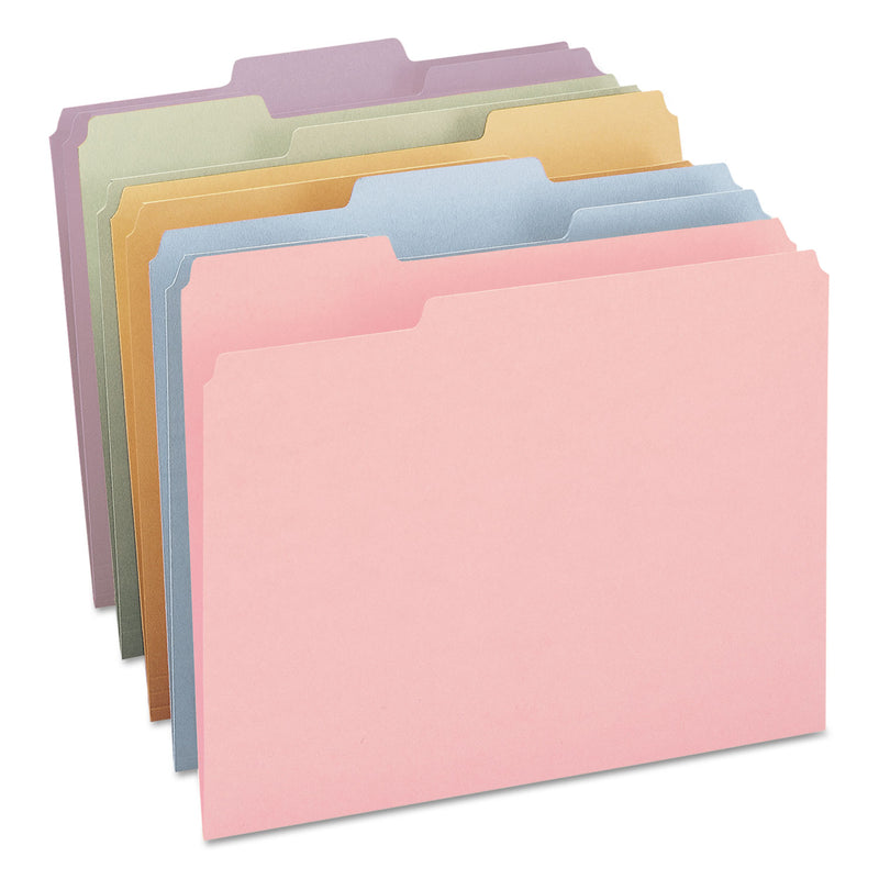 Smead Colored File Folders, 1/3-Cut Tabs: Assorted, Letter Size, 0.75" Expansion, Assorted Colors, 100/Box