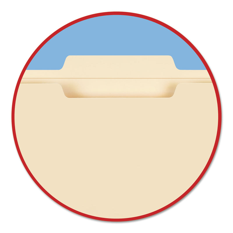 Smead Reinforced Tab Manila File Folders, 1/3-Cut Tabs: Center Position, Letter Size, 0.75" Expansion, 11-pt Manila, 100/Box