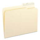 Smead Reinforced Guide Height File Folders, 2/5-Cut Printed Tabs: Right Position, Letter Size, 0.75" Expansion, Manila, 100/Box