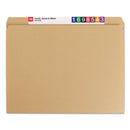 Smead Heavyweight Kraft File Folder, Straight Tabs, Letter Size, 0.75" Expansion, 11-pt Kraft, Brown, 100/Box