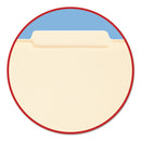 Smead Reinforced Guide Height File Folders, 2/5-Cut Tabs: Right of Center Position, Letter Size, 0.75" Expansion, Manila, 100/Box