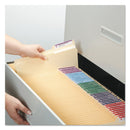 Smead Reinforced Guide Height File Folders, 2/5-Cut Printed Tabs: Right Position, Letter Size, 0.75" Expansion, Manila, 100/Box