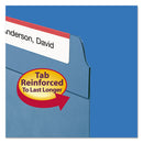 Smead Reinforced Top Tab Colored File Folders, Straight Tabs, Legal Size, 0.75" Expansion, Blue, 100/Box