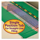 Smead Reinforced Top Tab Colored File Folders, Straight Tabs, Legal Size, 0.75" Expansion, Green, 100/Box