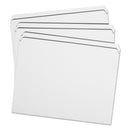Smead Reinforced Top Tab Colored File Folders, Straight Tabs, Letter Size, 0.75" Expansion, White, 100/Box