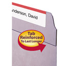Smead Reinforced Top Tab Colored File Folders, Straight Tabs, Legal Size, 0.75" Expansion, Lavender, 100/Box