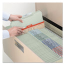 Smead Recycled Pressboard Folders with Two SafeSHIELD Coated Fasteners, 2" Expansion, 2/5-Cut: R of C, Letter, Gray-Green, 25/Box