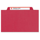 Smead Expanding Recycled Heavy Pressboard Folders, 1/3-Cut Tabs: Assorted, Letter Size, 1" Expansion, Bright Red, 25/Box