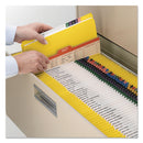 Smead Reinforced Top Tab Colored File Folders, Straight Tabs, Legal Size, 0.75" Expansion, Yellow, 100/Box