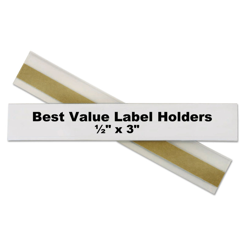 C-Line Self-Adhesive Label Holders, Top Load, 0.5 x 3, Clear, 50/Pack