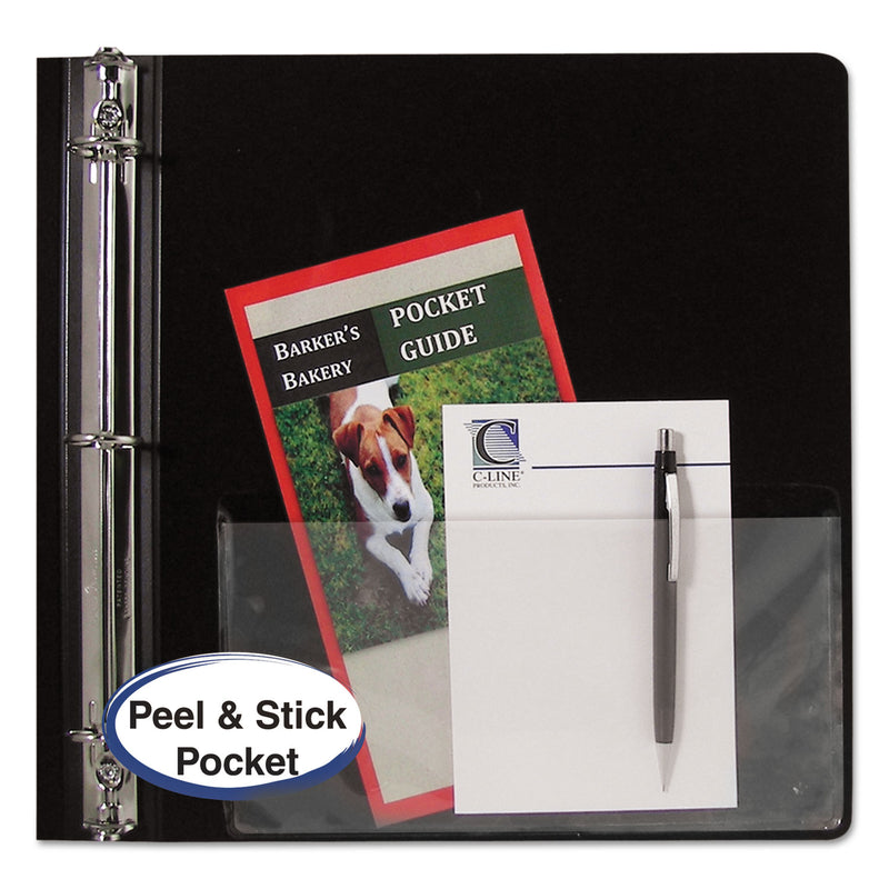 C-Line Peel and Stick Add-On Filing Pockets, 25", 11 x 8.5, 10/Pack