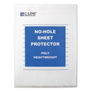 C-Line Top-Load No-Hole Sheet Protectors, Heavyweight, Clear, 2" Capacity, 25/Box