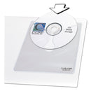 C-Line Self-Adhesive CD Holder, 1 Disc Capacity, Clear, 10/Pack