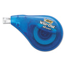 BIC Wite-Out EZ Correct Correction Tape Value Pack, Non-Refillable, Blue/Orange Applicators, 0.17" x 472", 10/Box