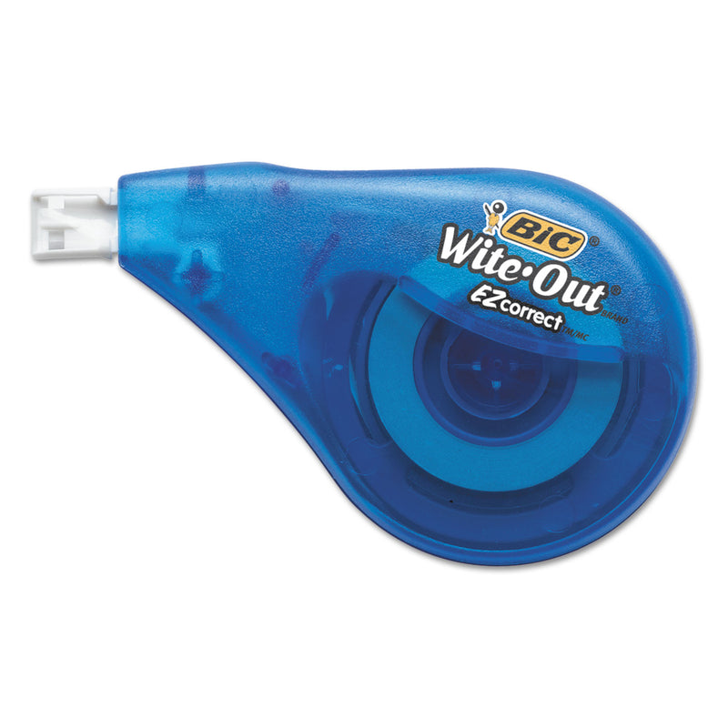 BIC Wite-Out EZ Correct Correction Tape Value Pack, Non-Refillable, Blue/Orange Applicators, 0.17" x 472", 10/Box