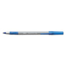 BIC Round Stic Grip Xtra Comfort Ballpoint Pen Value Pack, Easy-Glide, Stick, Medium 1.2 mm, Blue Ink, Gray/Blue Barrel, 36/Pack