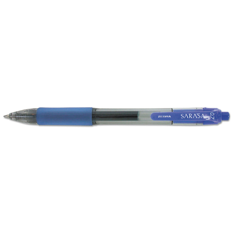Zebra Sarasa Dry Gel X20 Gel Pen, Retractable, Medium 0.7 mm, Blue Ink, Translucent Blue Barrel, 36/Pack