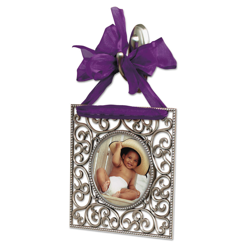 Command Decorative Hooks, Traditional, Medium, 1 Hook and 2 Strips/Pack